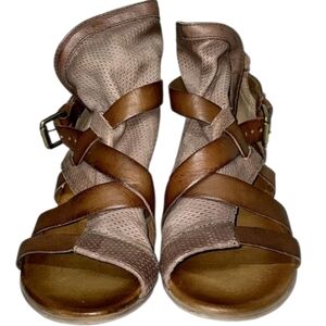Miz Mooz Brown and Tan Sandals
